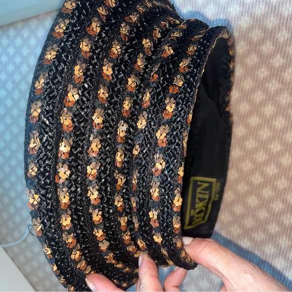 Kokin Black and Brown Patterned Beret - Picture 3 of 6